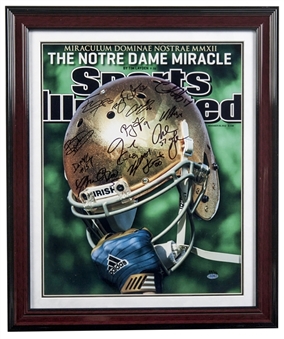 2012 Notre Dame Senior Class Multi-Signed Sports Illustrated 16x20 Limited Edition (20/36) Framed Piece (Steiner)